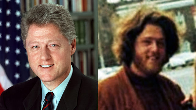 Bill Clinton: Clean Shaven And With A Shaggy Beard