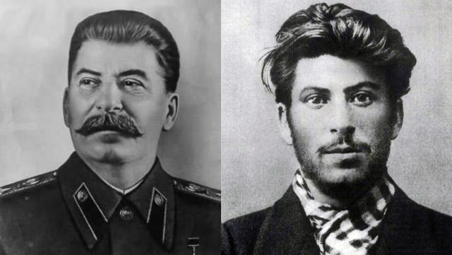 Joseph Stalin: With And Without His Mustache