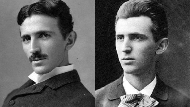 Nikola Tesla: With His Mustache And Clean Shaven