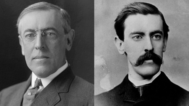 Woodrow Wilson: Clean Shaven And With A Giant Mustache