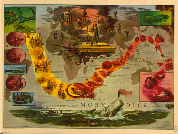Map of Moby Dick By Herman Melville