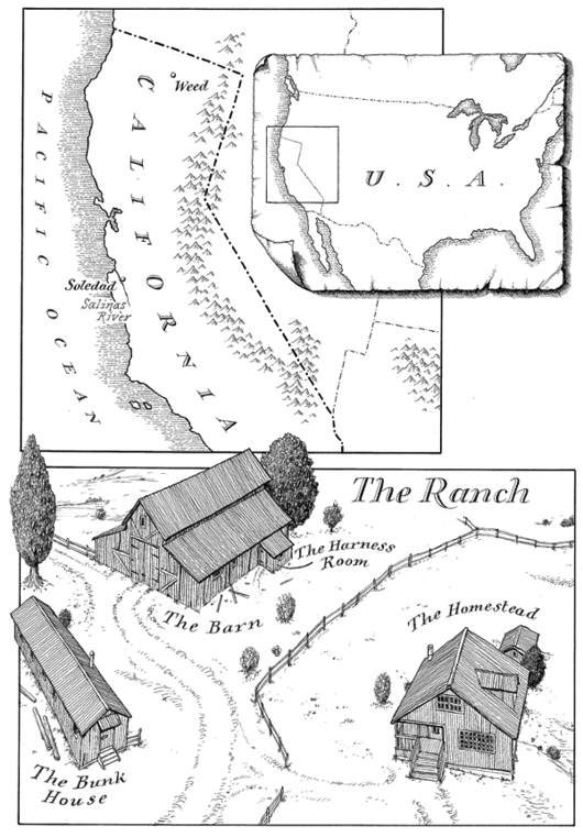 Map Of California in Of Mice And Men by John Steinbeck