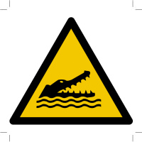 Warning; Crocodiles, alligators