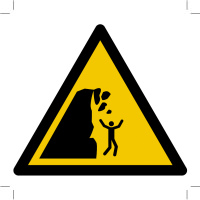 Warning; Unstable cliff