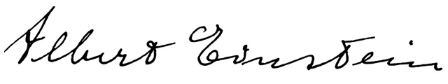 Einstein's Autograph