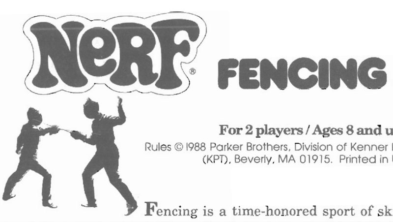 Nerf Fencing