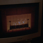 A digital fireplace Angela uses to feel cozier in The Net